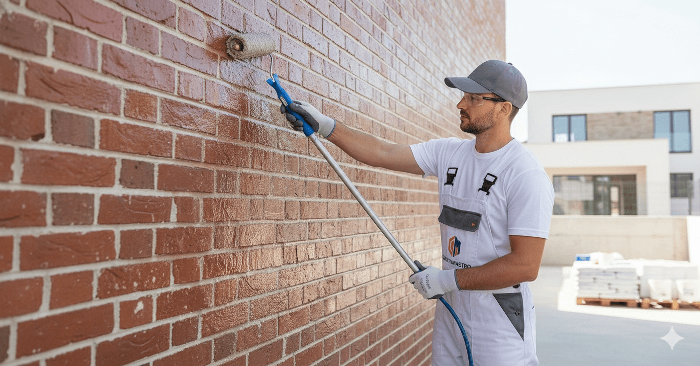 Trabajo de impermeabilización en techos, membranas y protección
